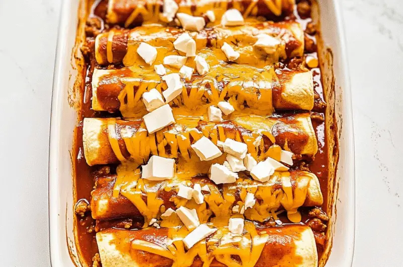 Beef Enchiladas with Red Sauce