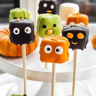 Pumpkin Marshmallow Lollipops
