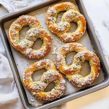 Garlic Parmesan Soft Pretzels