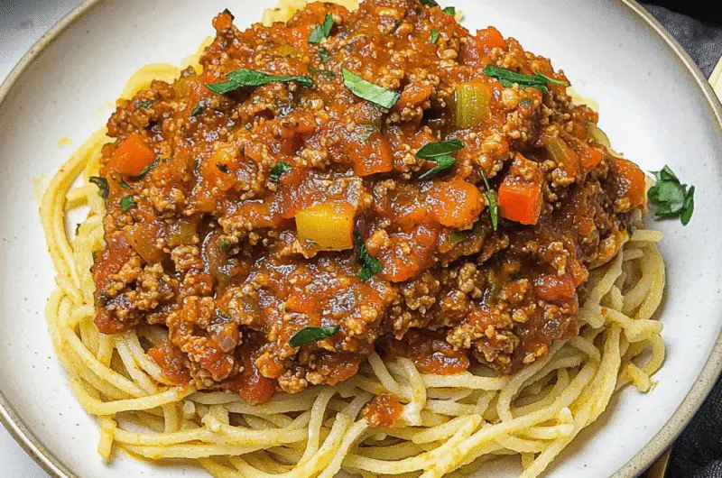 Veggie-Loaded Meat Sauce