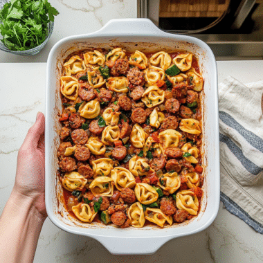 No-Boil Sausage + Veggie Tortellini