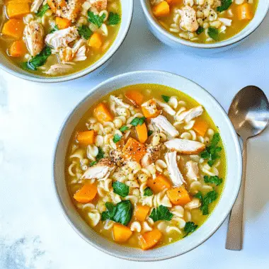 Sweet Potato Chicken Noodle Soup