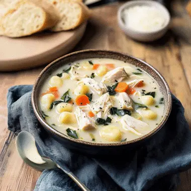 Copycat Olive Garden Chicken Gnocchi Soup