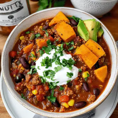 Sweet Potato Turkey Chili