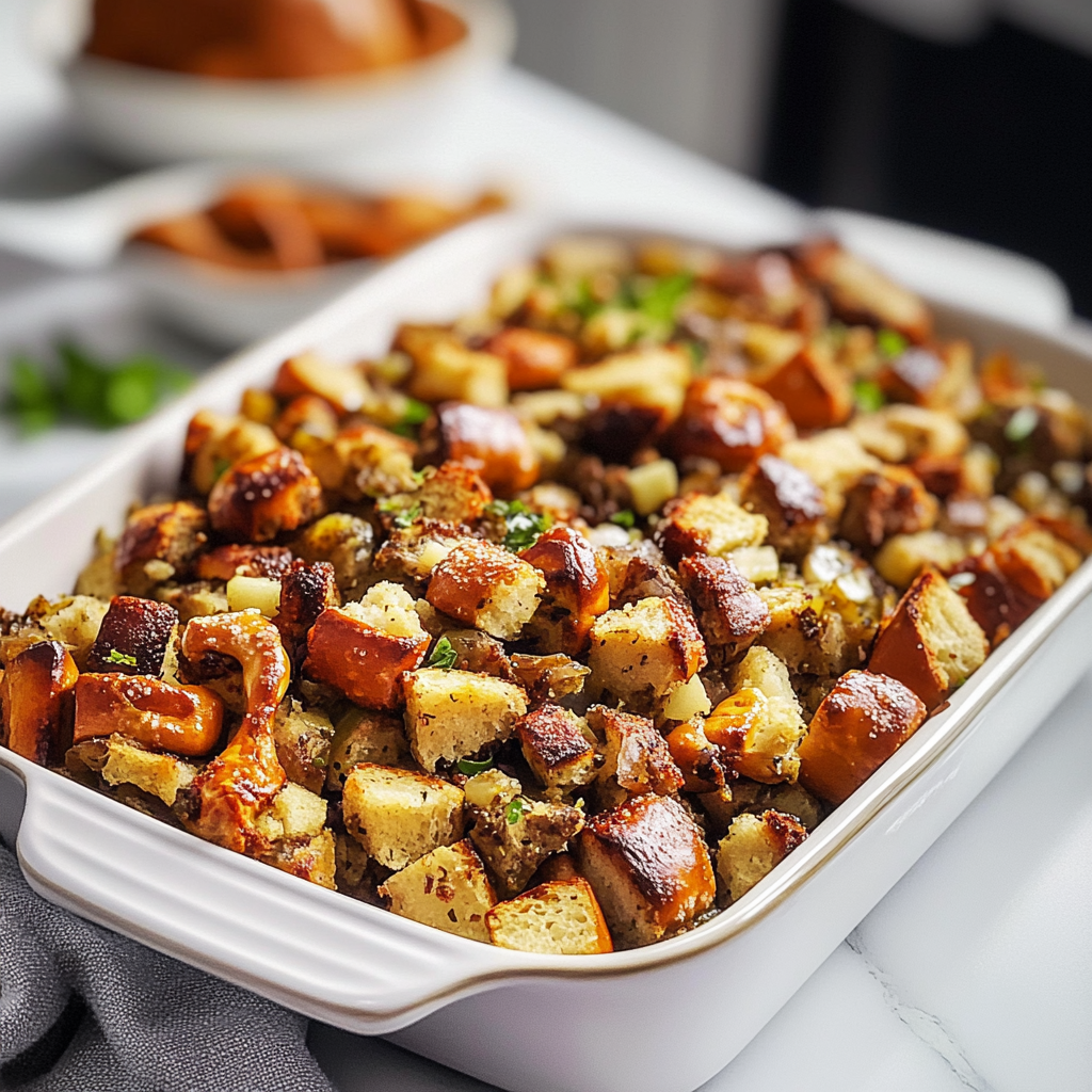 Soft Pretzel Thanksgiving Stuffing