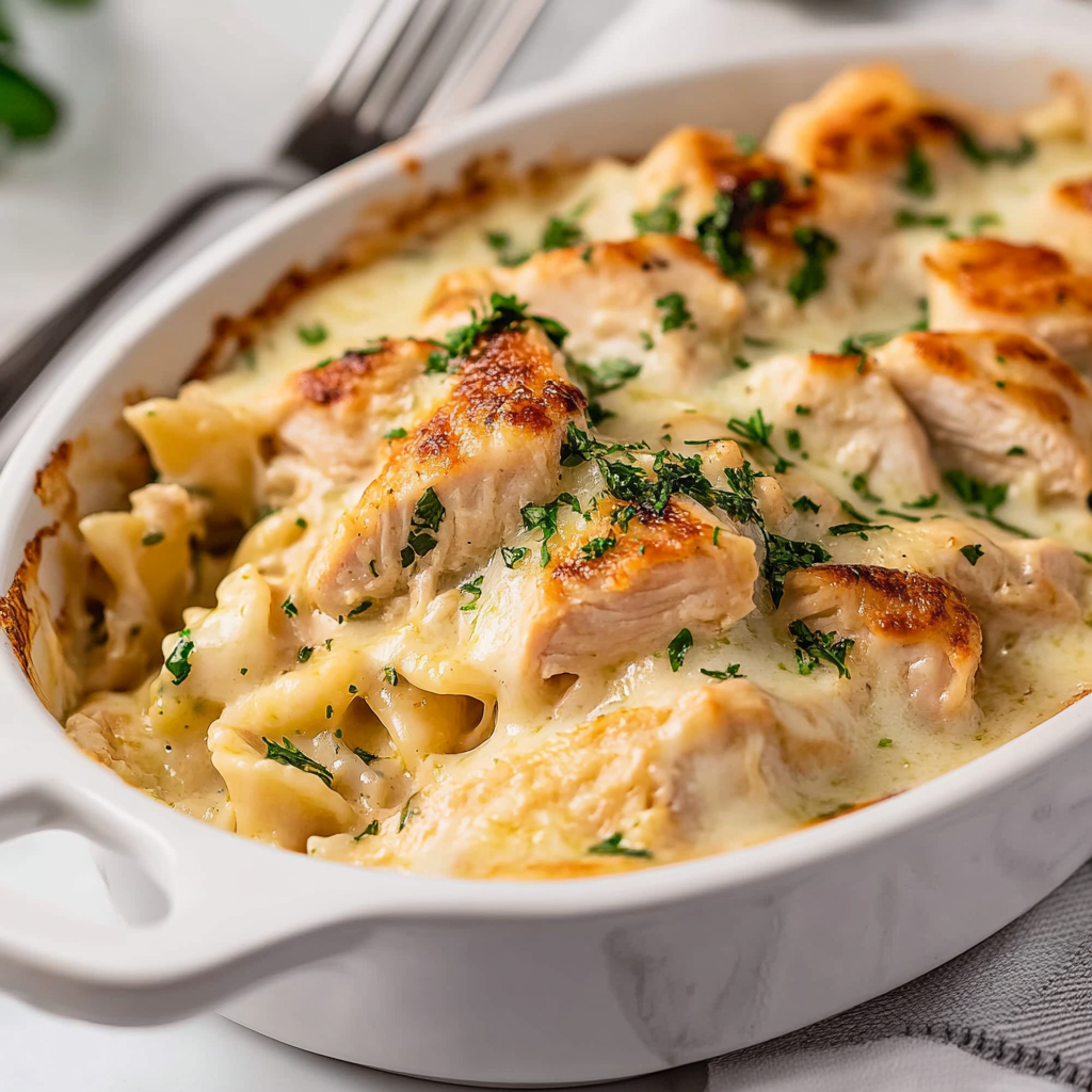 Baked Chicken Alfredo