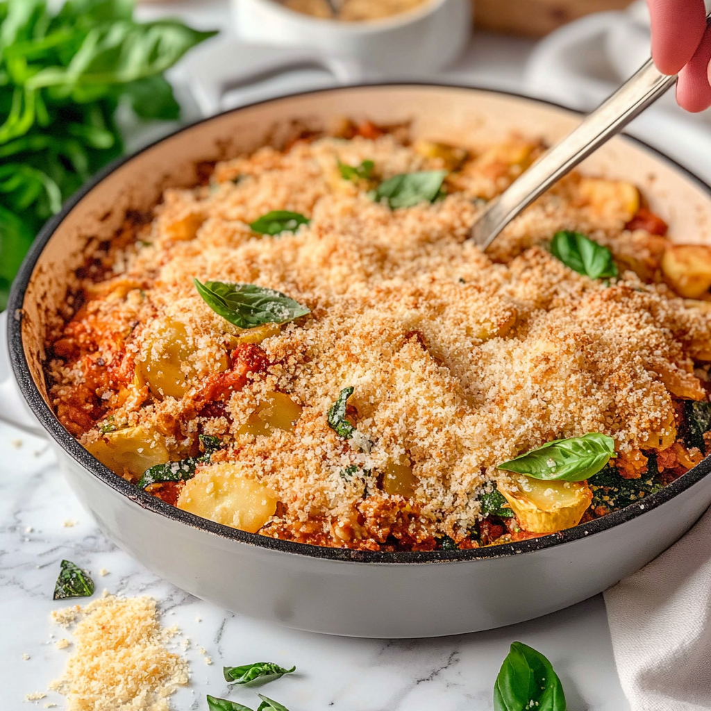 Chicken Parmesan Zucchini Skillet