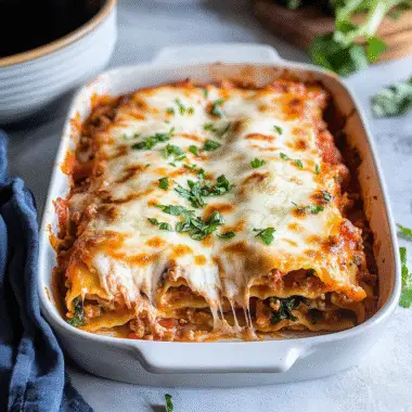 Chicken Spinach Lasagna Roll Ups