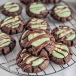 Chocolate Mint Thumbprint Cookies