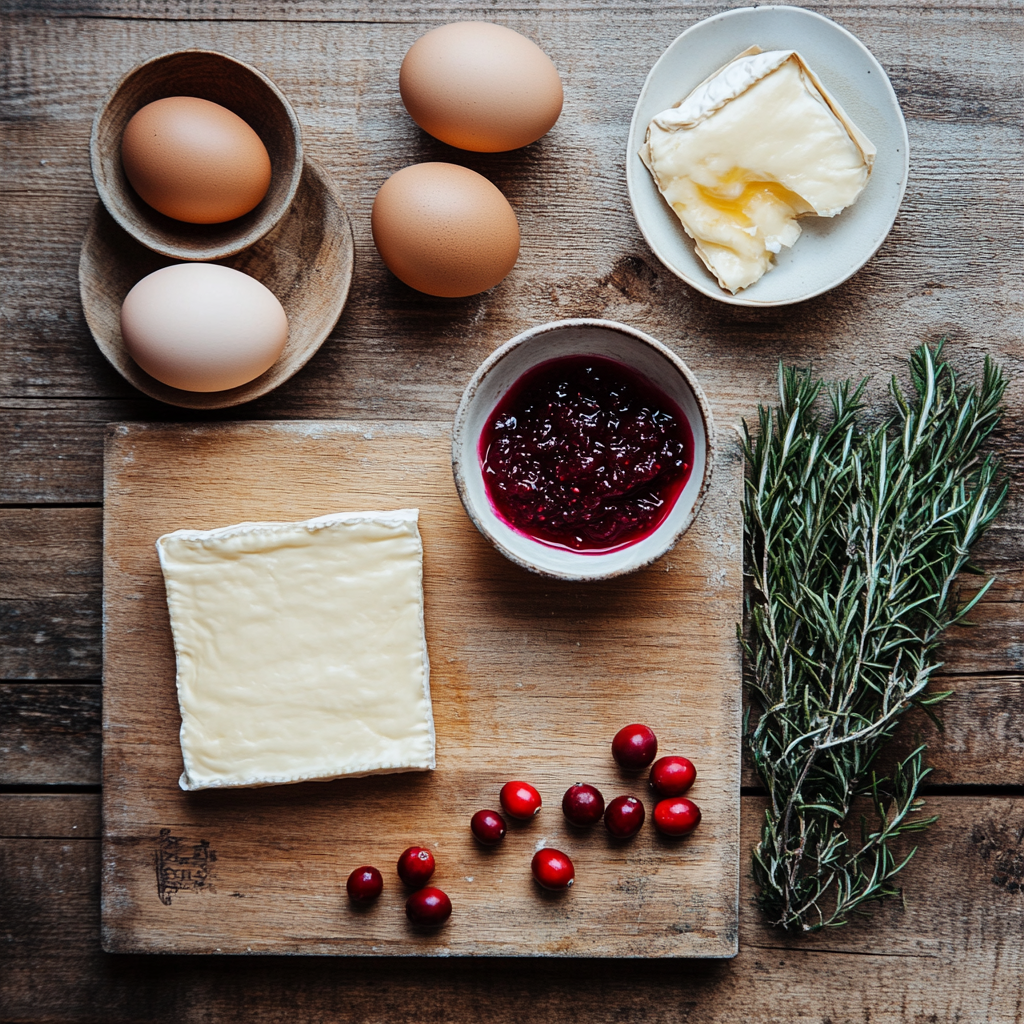 Cranberry Brie Bites ingredients