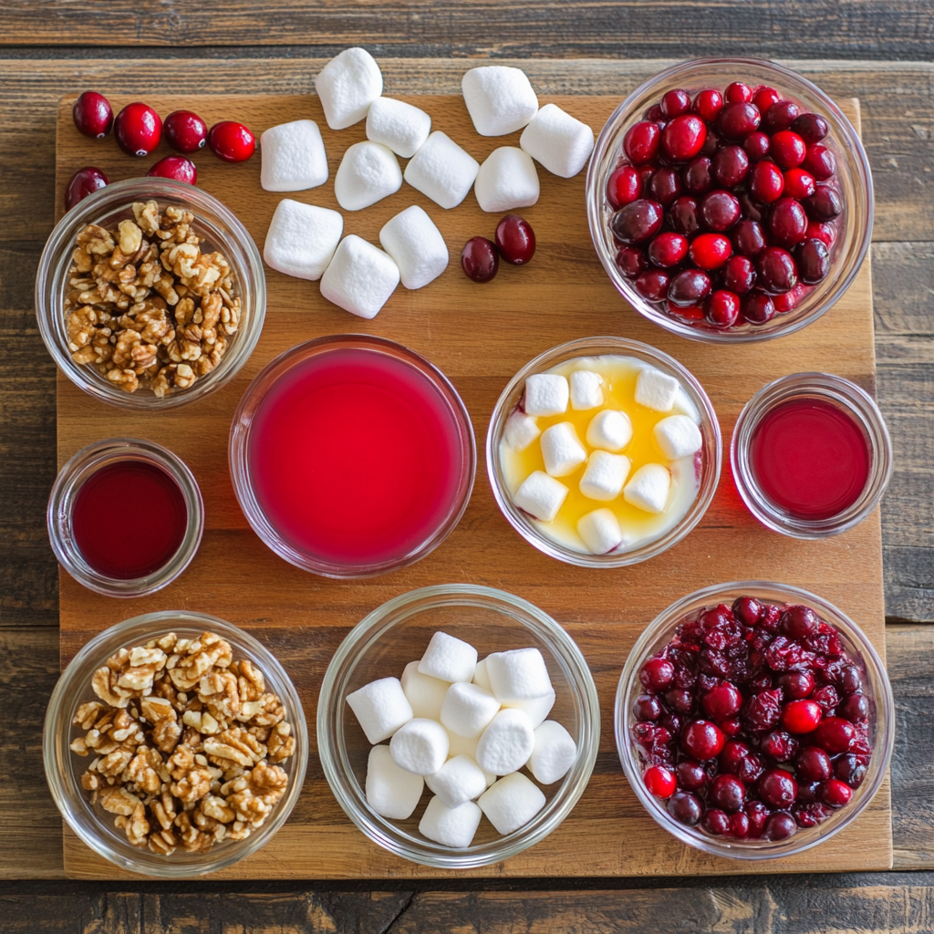 Cranberry Orange Jello Salad ingredients