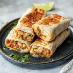 Crispy Chicken, Rice, & Bean Burritos