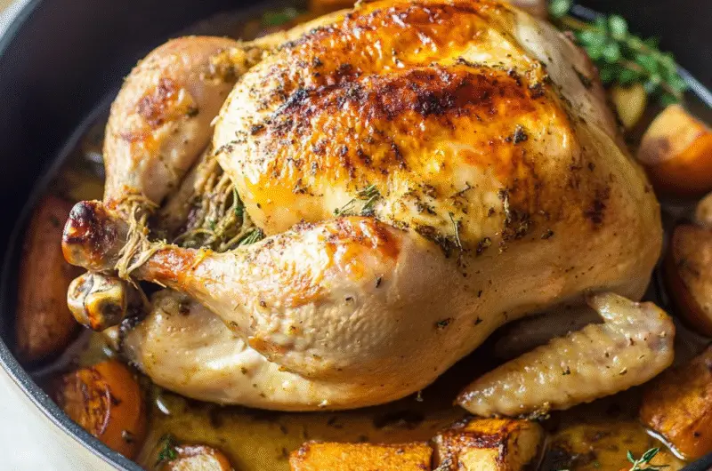 Dutch Oven Whole Roast Chicken