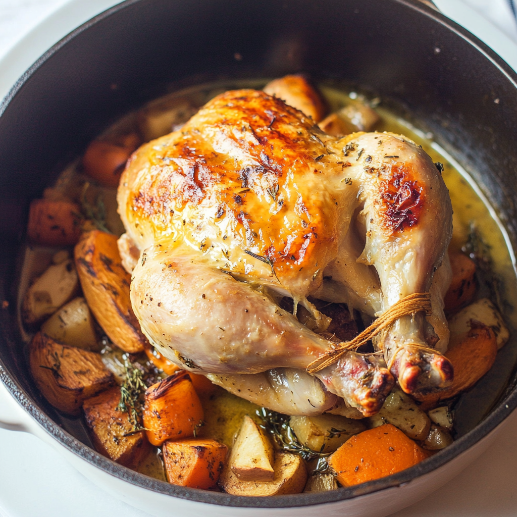 Dutch Oven Whole Roast Chicken
