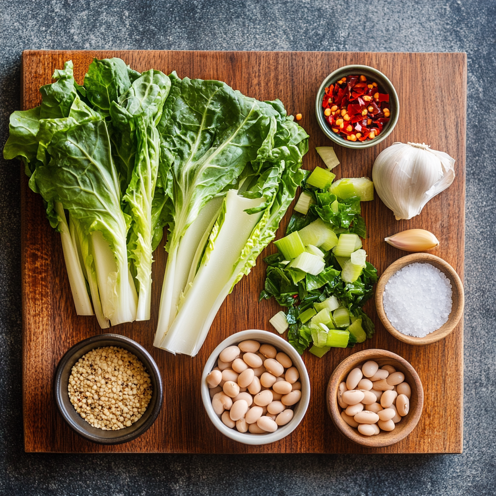 Escarole and Bean Soup ingredients