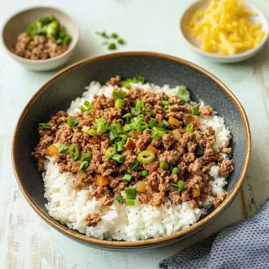 Ground Turkey and Rice One Pan Skillet