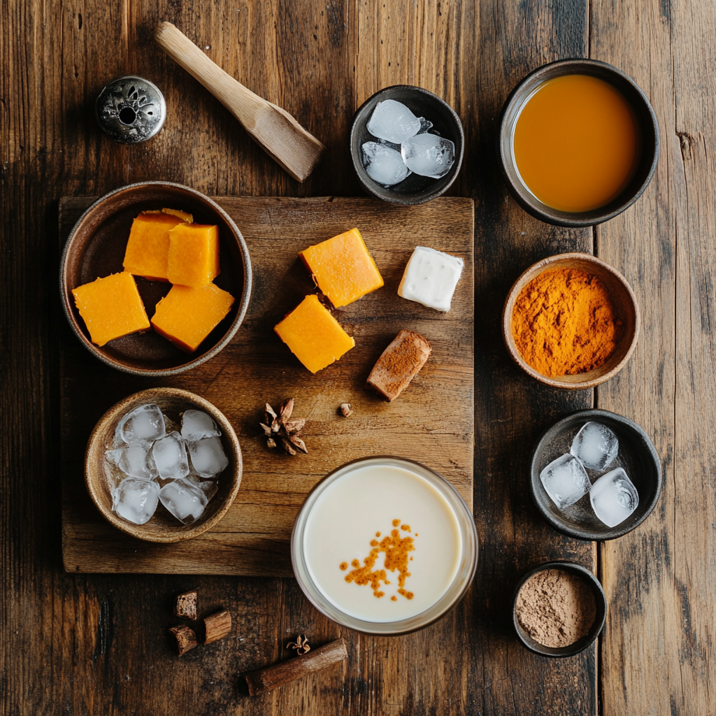 Iced Pumpkin Spice Latte ingredients
