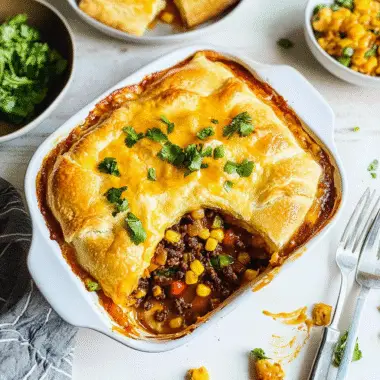 Taco Pie with Crescent Rolls