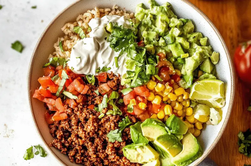 Ground Beef Taco Bowls