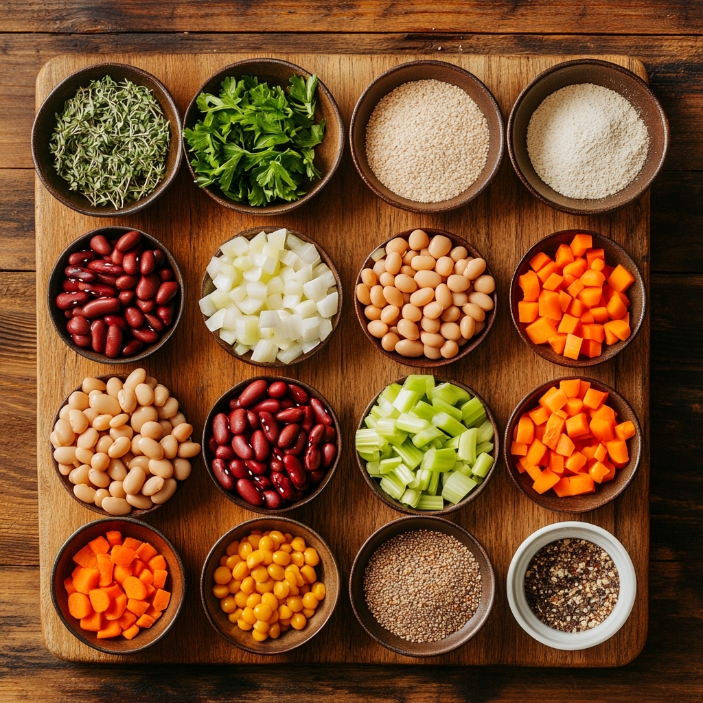 Instant Pot Bean Soup ingredients