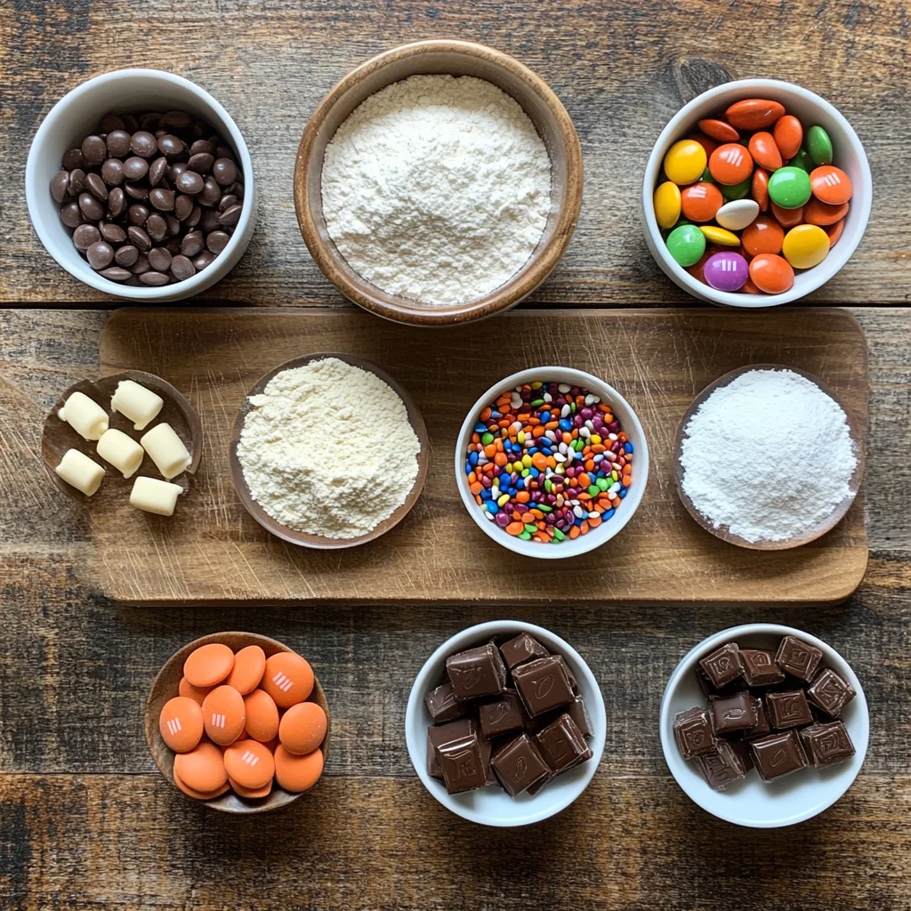 Leftover Halloween Candy Cookies ingredients