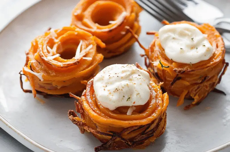 Mini Sweet Potato Casserole Nests