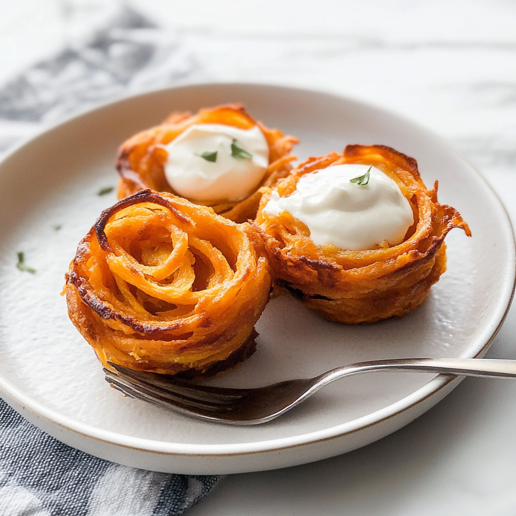 Mini Sweet Potato Casserole Nests