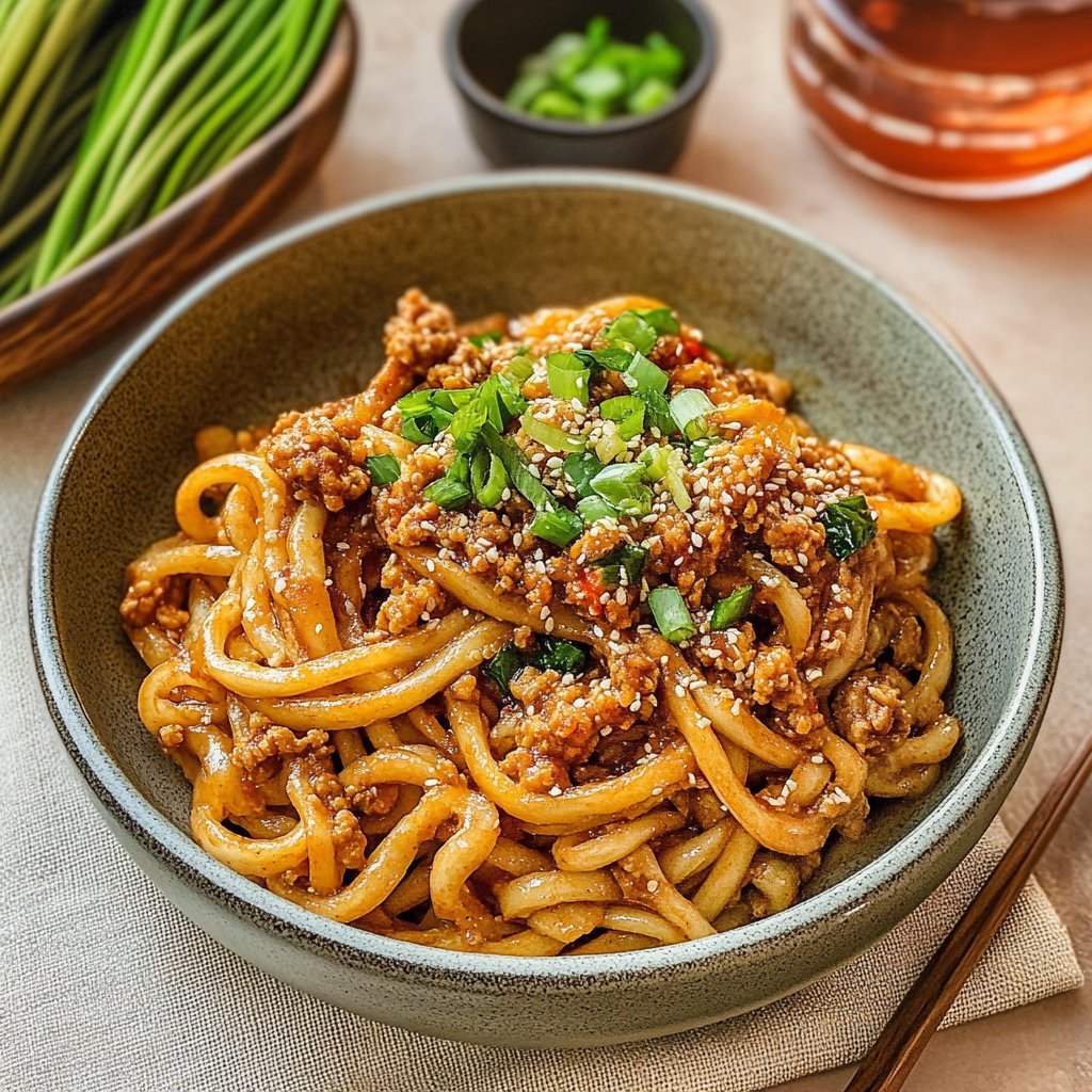Miso-Chili Tempeh Noodles