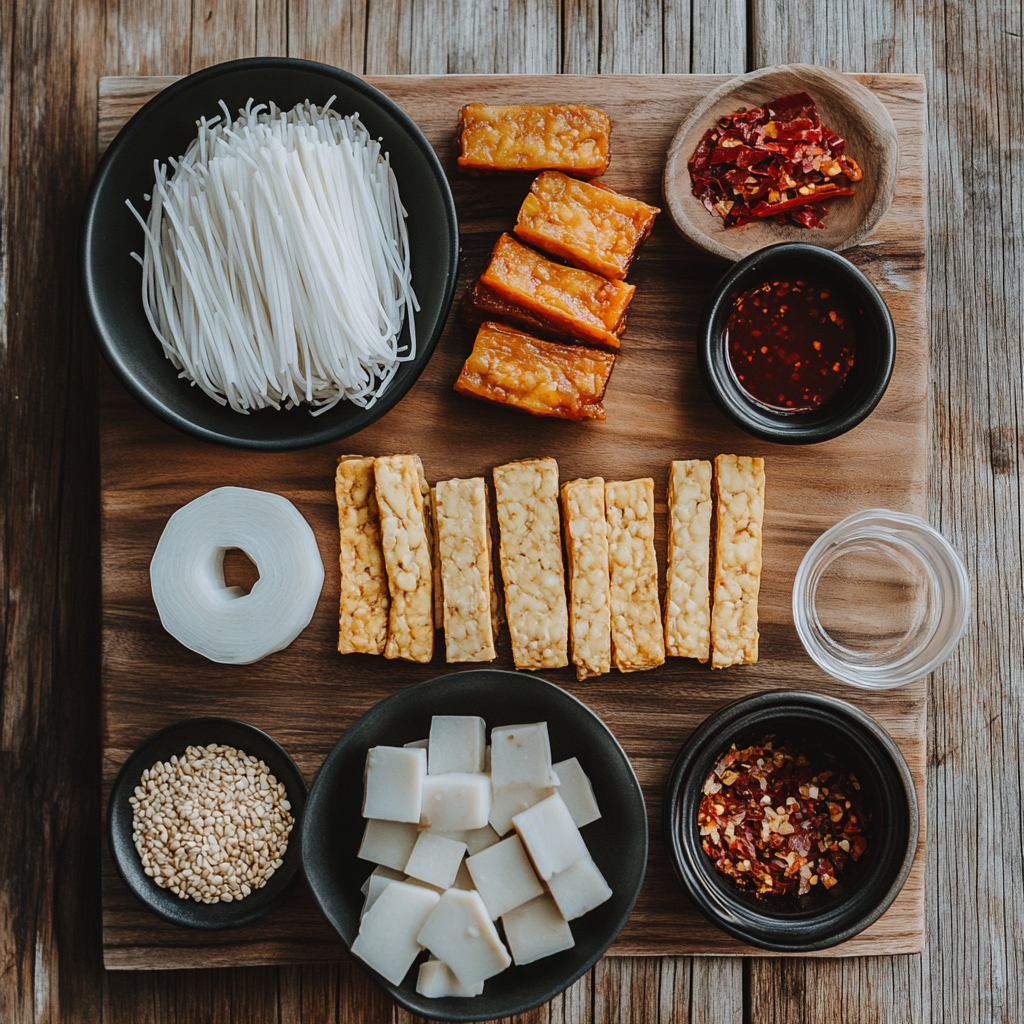 Miso-Chili Tempeh Noodles ingredients