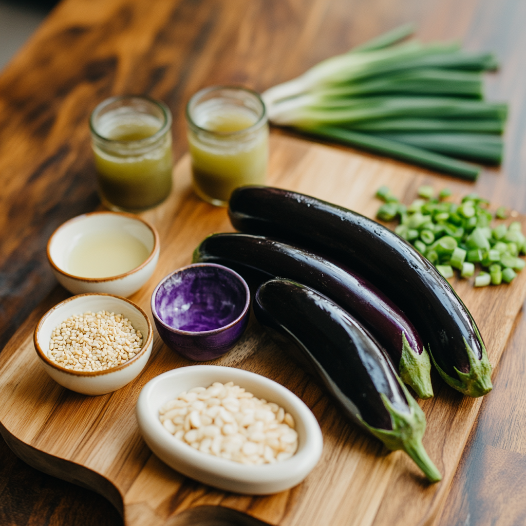Miso Aubergine ingredients