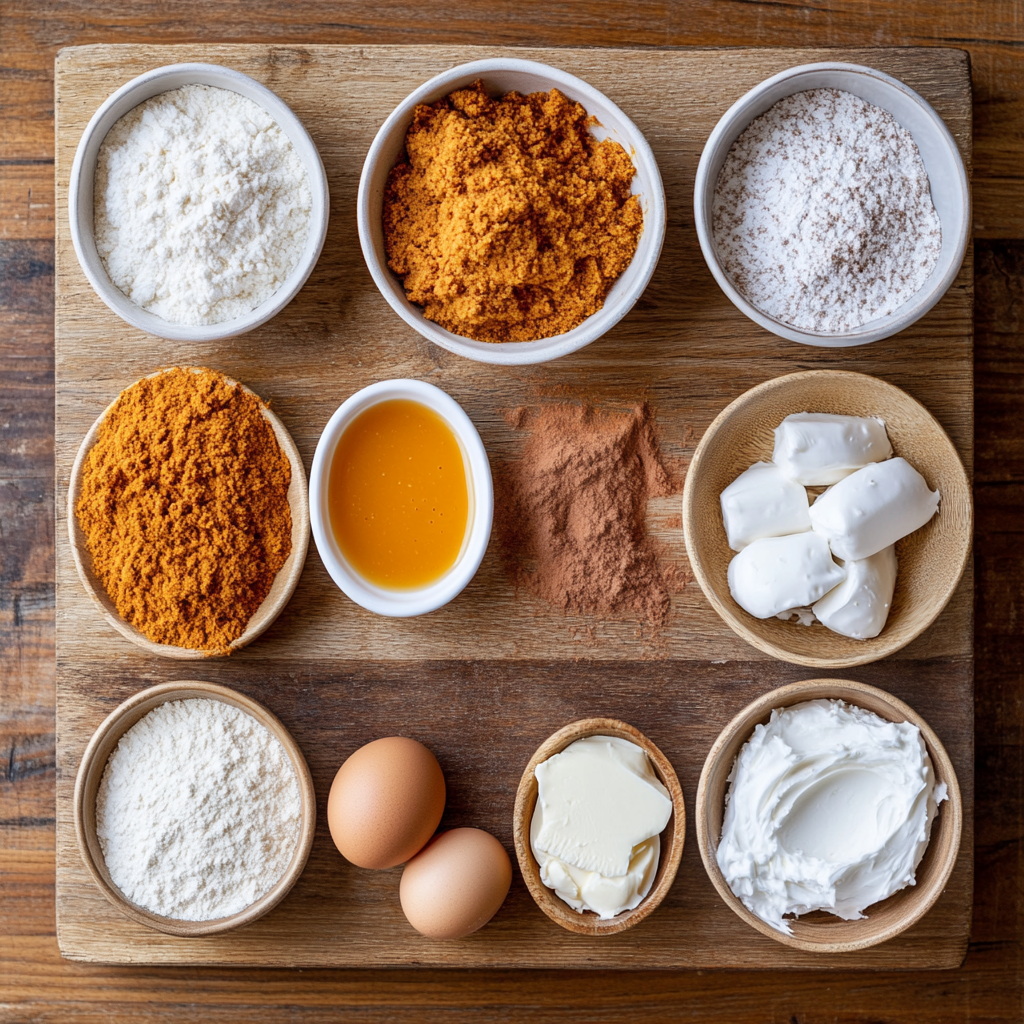 Pumpkin Layer Cake ingredients