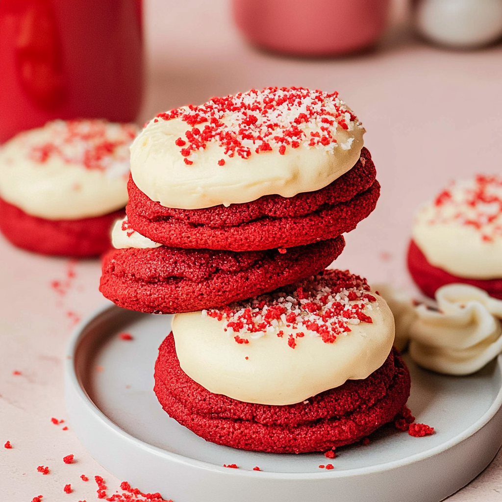 Red Velvet Sugar Cookies