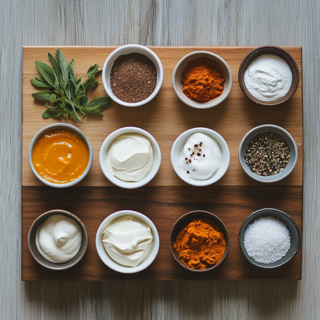 Savory Pumpkin Dip ingredients