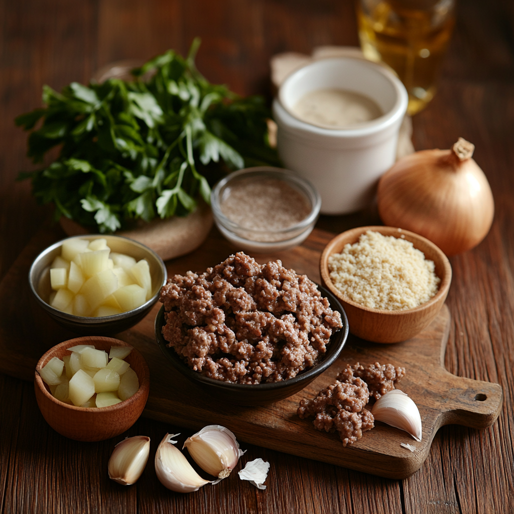 Smothered Rissoles ingredients