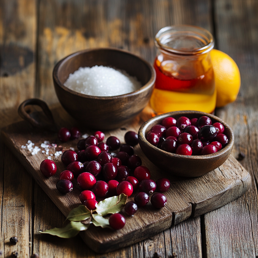 Sugared Cranberries ingredients