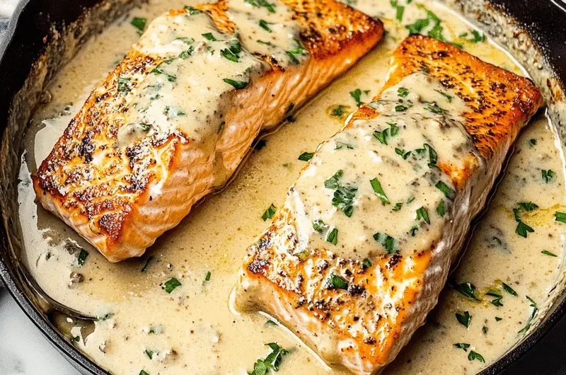 Baked Boursin Salmon
