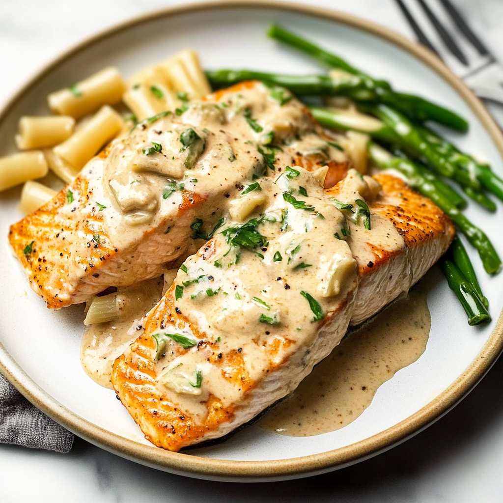 Baked Boursin Salmon