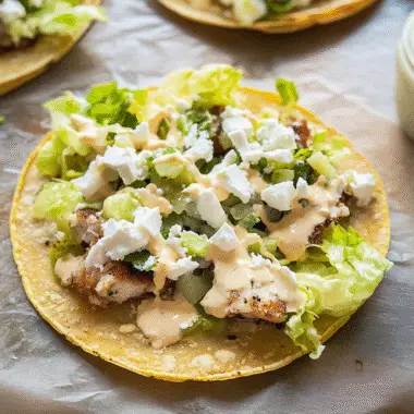 Chicken Caesar Smashed Tacos