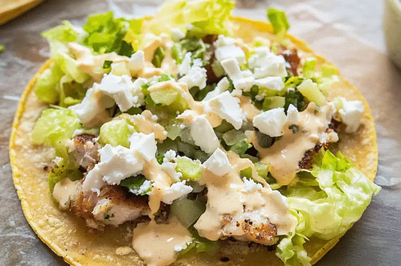 Chicken Caesar Smashed Tacos