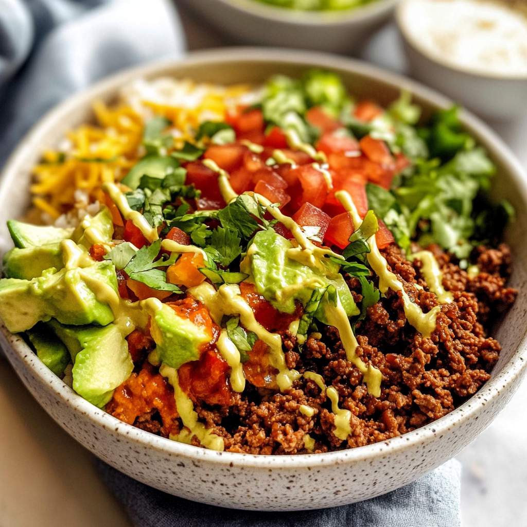 Ground Beef Taco Bowls