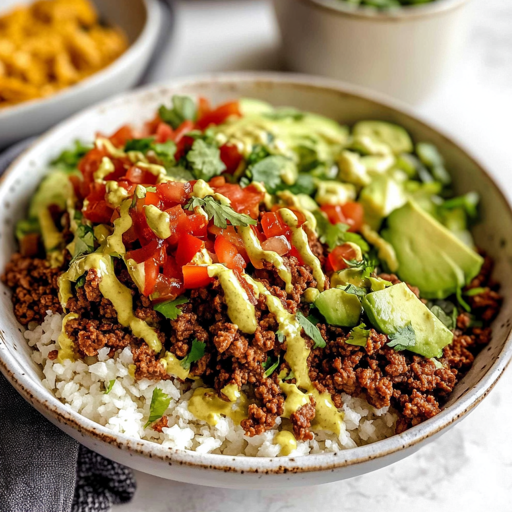 Ground Beef Taco Bowls