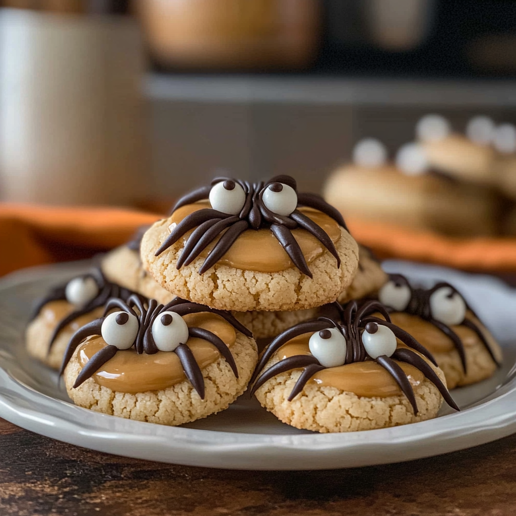Peanut Butter Spider Cookies