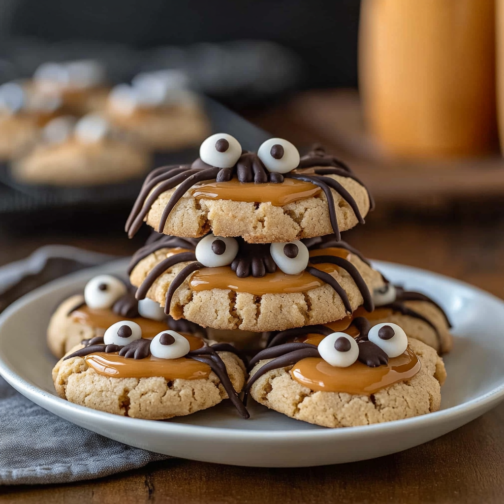 Peanut Butter Spider Cookies