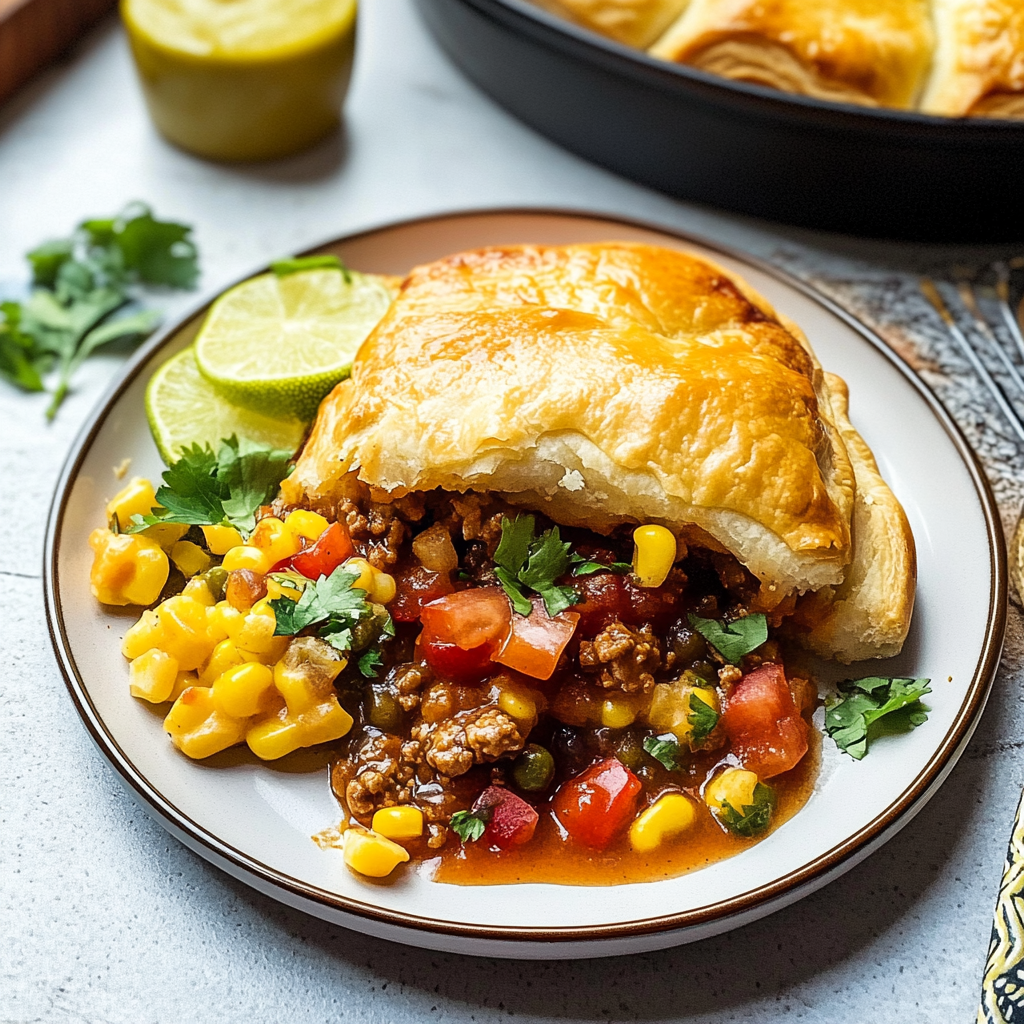 Taco Pie with Crescent Rolls