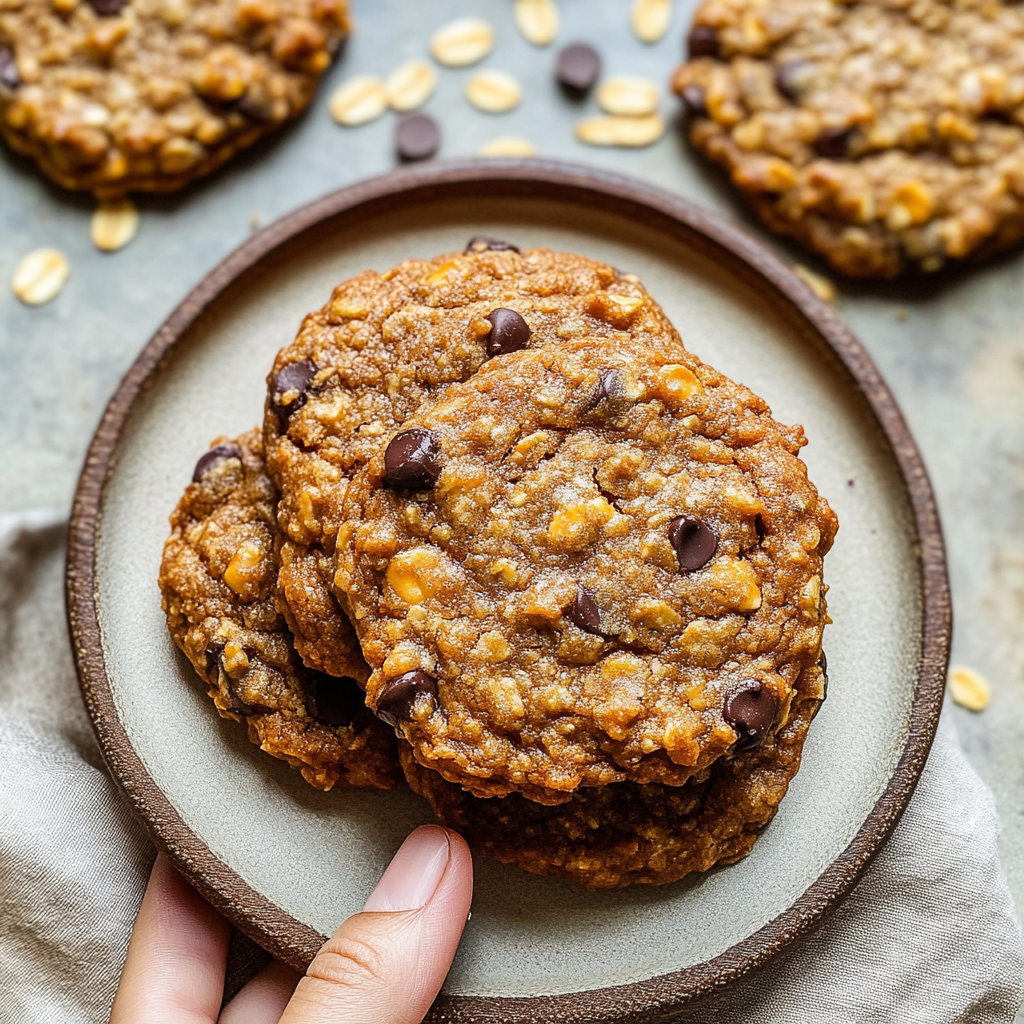 Big Chewy Oatmeal Sweet Potato Cookies