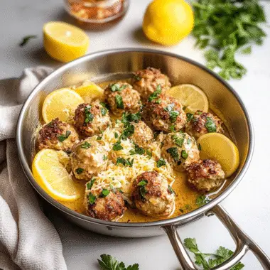 Chicken Piccata Meatballs