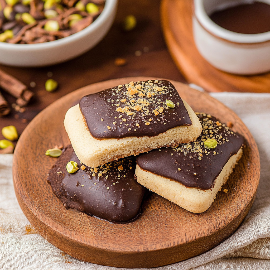 Chocolate Dipped Shortbread Cookies