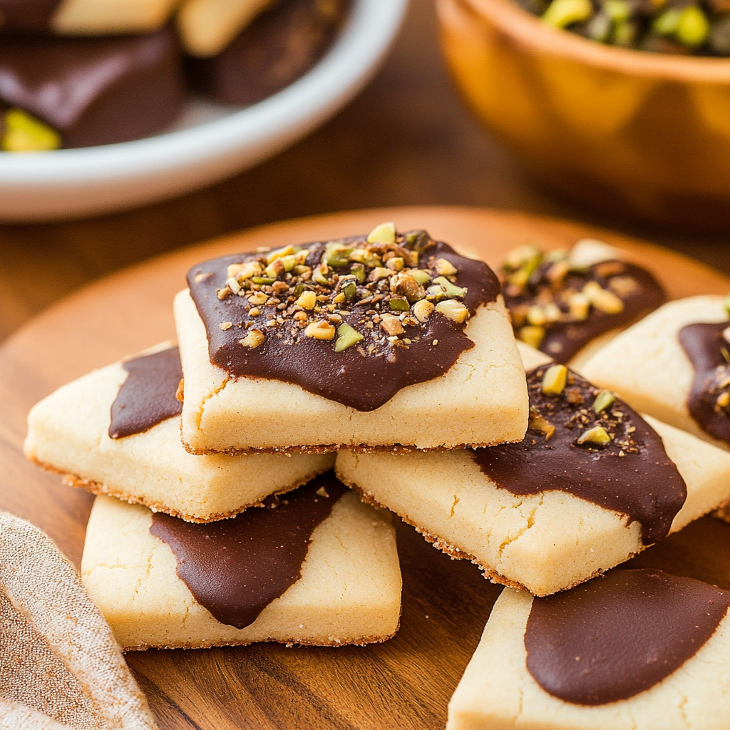 Chocolate Dipped Shortbread Cookies