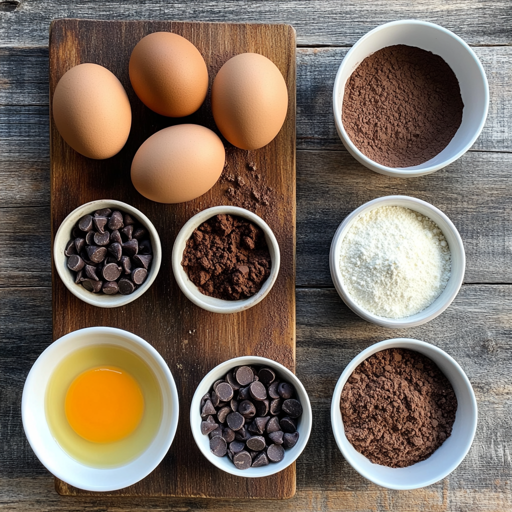 Christmas Brownie ingredients