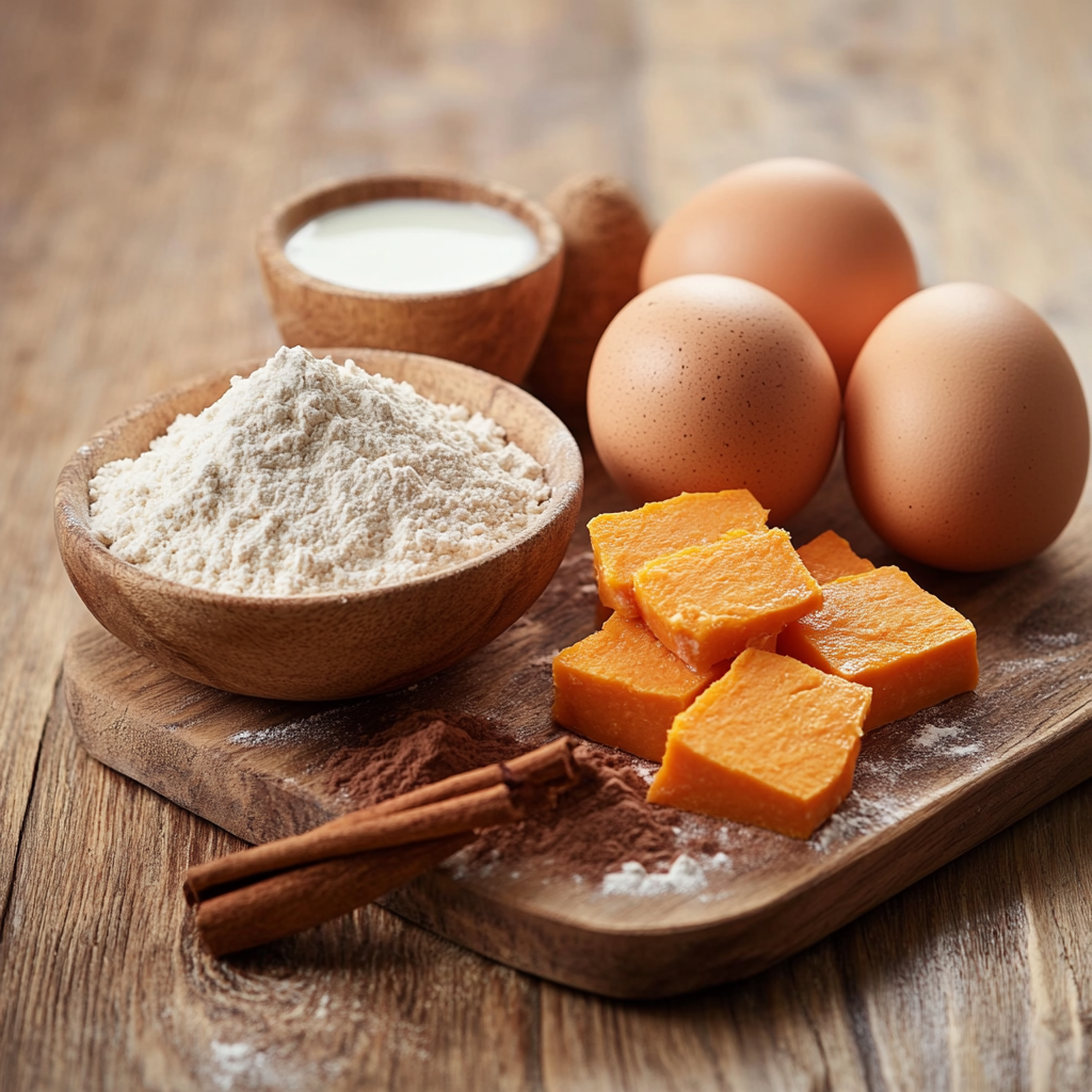 Cozy Whole Wheat Sweet Potato Waffles ingredients